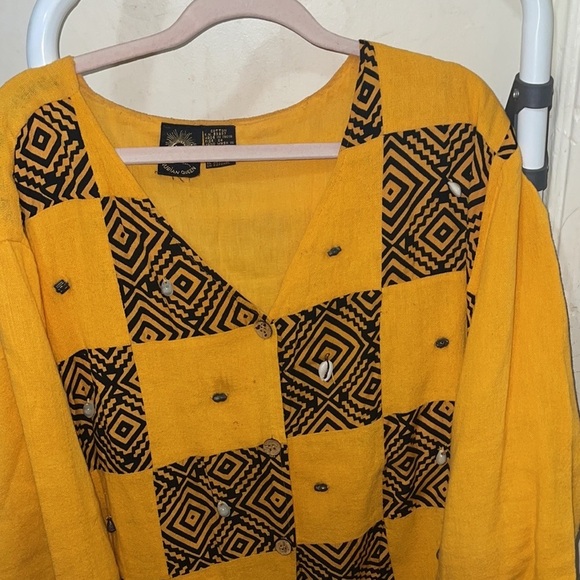 Tbeautoful tribal beaded/Shell Button Cardigan Shirt - Picture 12 of 16